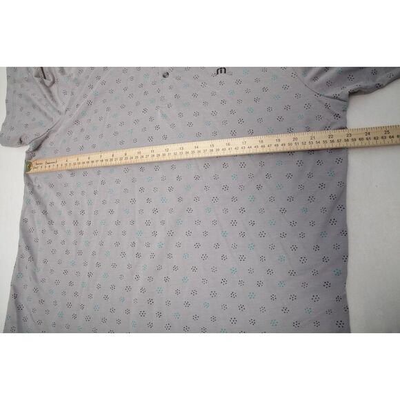 Travis Mathew Polo Shirt Mens Extra Large Gray Geometric Hawk Pointe Logo - Picture 8 of 10